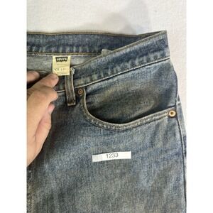 Levis 513 Jeans Mens 38x32 Made In USA Vintage Distressed Faded Denim Workwear